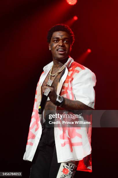 Rapper Kodak Black performs during Future & Friends "One Big Party Tour" at State Farm Arena on January 14, 2023 in Atlanta, Georgia.