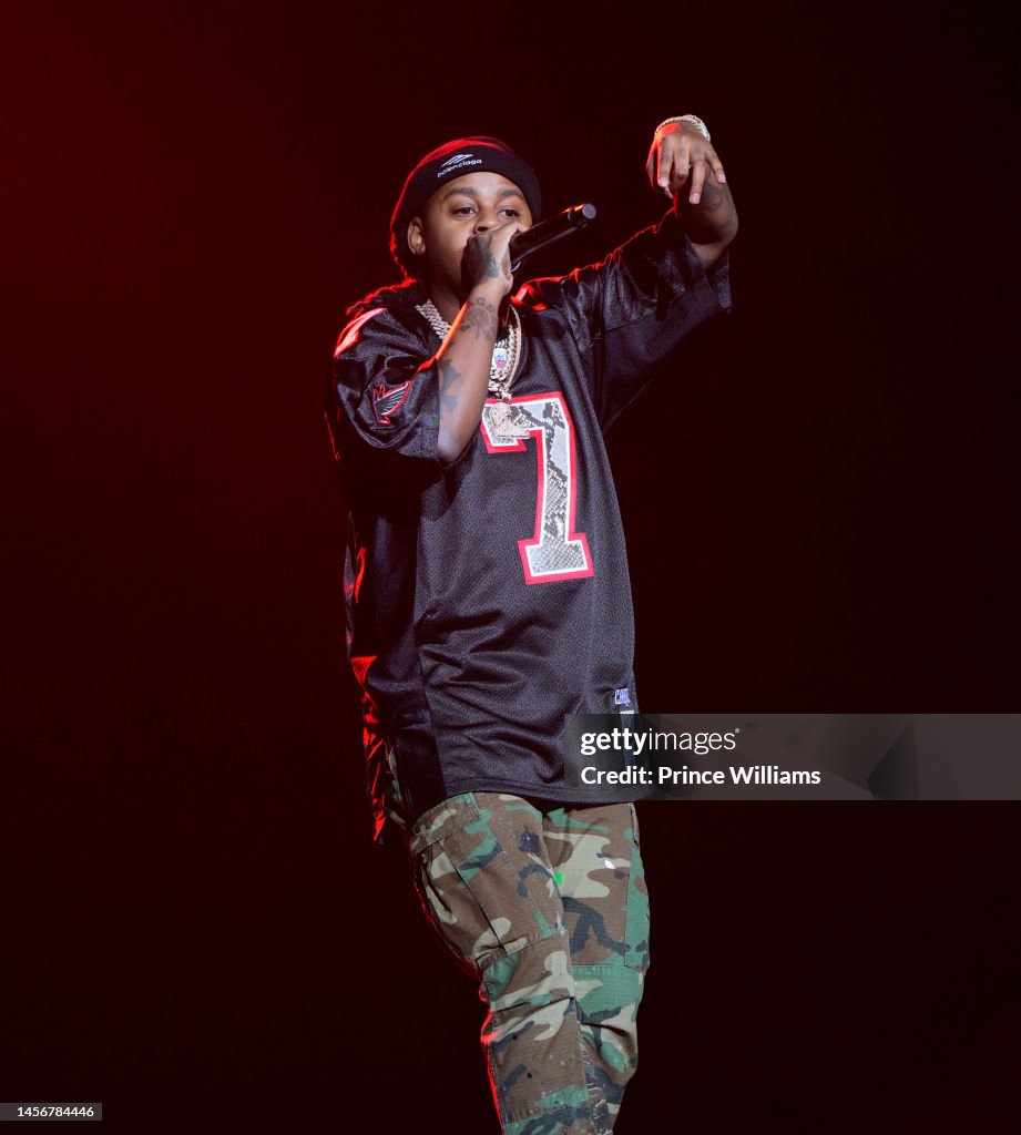 Babyface Rapper Rapper Babyface Ray performs during Future & Friends