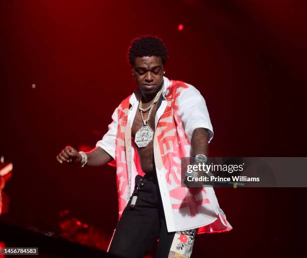 Rapper Kodak Black performs during Future & Friends "One Big Party Tour" at State Farm Arena on January 14, 2023 in Atlanta, Georgia.