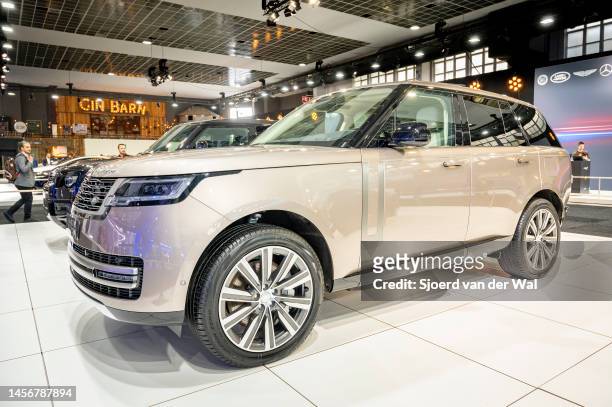 Land Rover Range Rover full size luxury SUV fifth generation at Brussels Expo on January 13, 2023 in Brussels, Belgium.