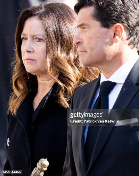 Princess Alexia of Greece attends the funeral of former King Constantine II of Greece on January 16, 2023 in Athens, Greece. Constantine II, Head of...