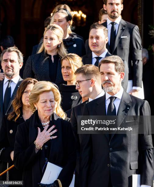 Queen Anne Marie of Greece, Crown Prince Pavlos of Greece, Crown Princess Marie-Chantal of Greece, Princess Alexia of Greece, Carlos Morales...