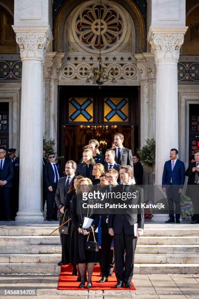 Queen Anne Marie of Greece, Crown Prince Pavlos of Greece, Crown Princess Marie-Chantal of Greece, Princess Alexia of Greece, Carlos Morales...