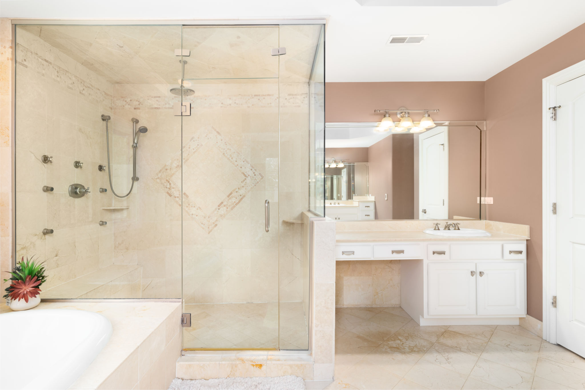 glass shower bathroom