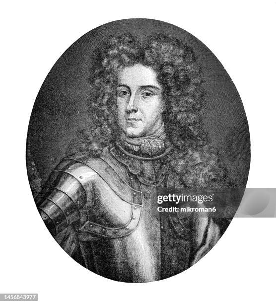 portrait of prince eugene of savoy, field marshal in the army of the holy roman empire and of the austrian habsburg dynasty - hapsburg dynasty fotografías e imágenes de stock