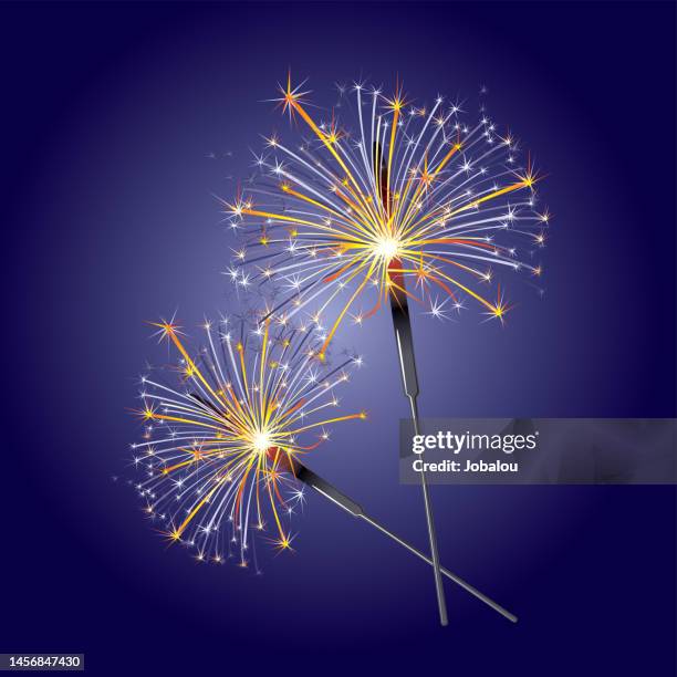 illustrations, cliparts, dessins animés et icônes de célébration des fêtes lumières brillantes - sparkler stock