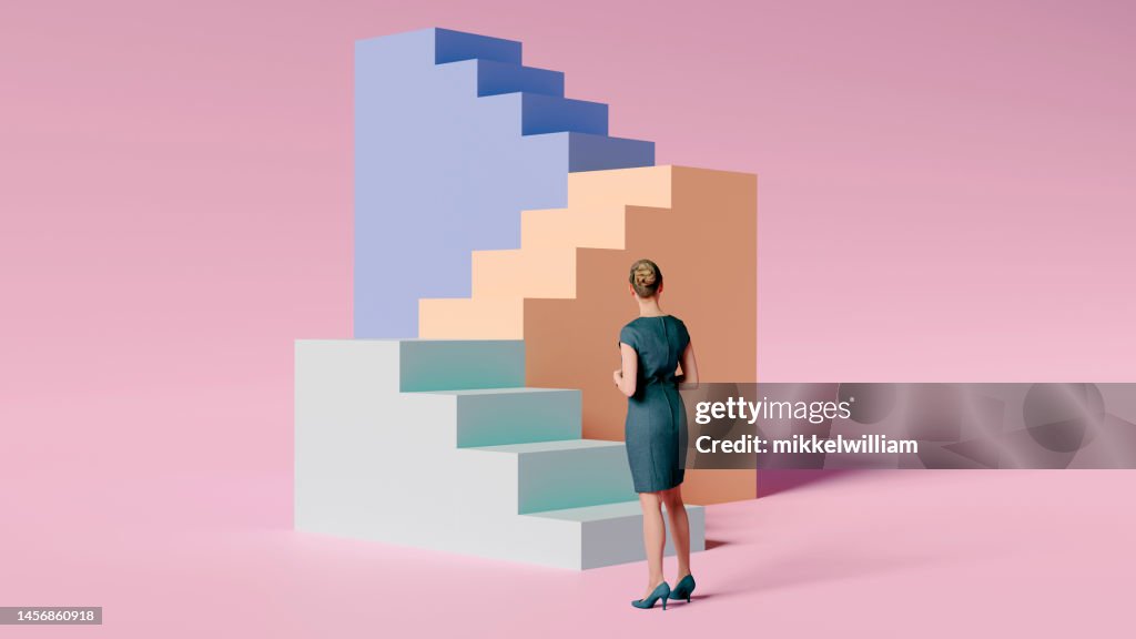 Conceptual image of entrepreneur making the right strategy