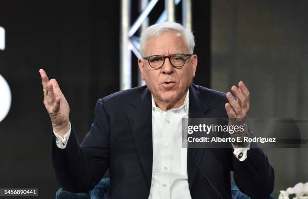 David Rubenstein attends the PBS 2023 TCA Winter Press Tour at The Langham Huntington, Pasadena on January 16, 2023 in Pasadena, California.