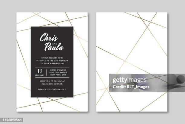 wedding invitation — marcel system - black tie party fancy stock illustrations