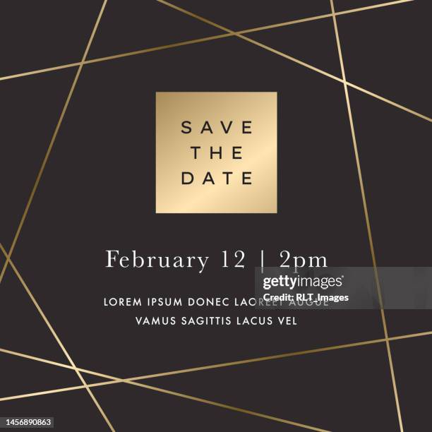 stockillustraties, clipart, cartoons en iconen met save the date — marcel system - black tie party fancy