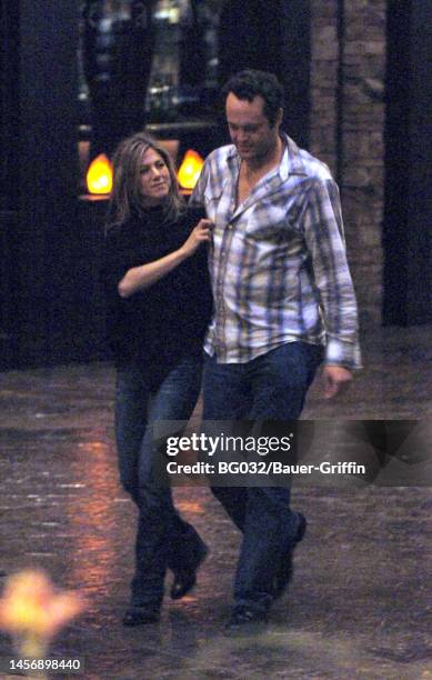 Jennifer Aniston and Vince Vaughn are seen on January 04, 2006 in Las Vegas, Nevada.