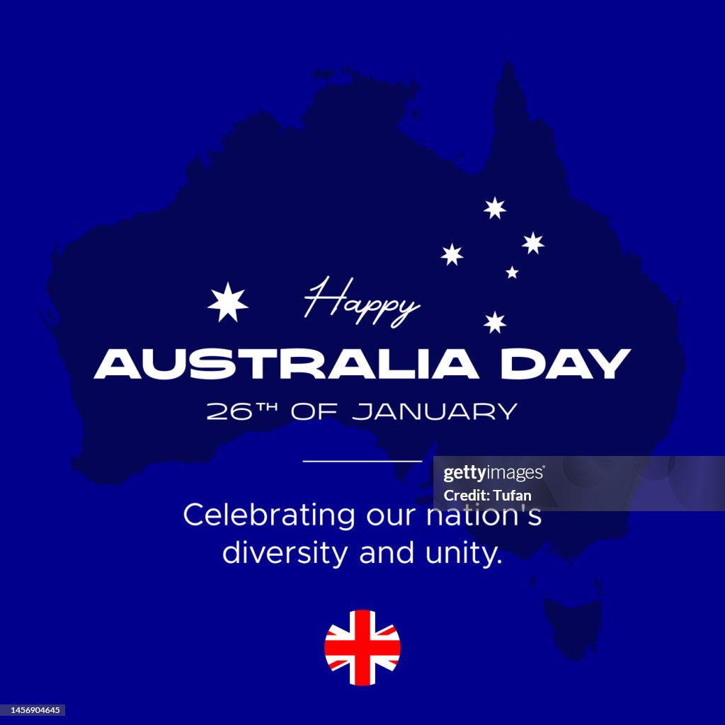Happy Australia Day Celebration Greeting Card Design