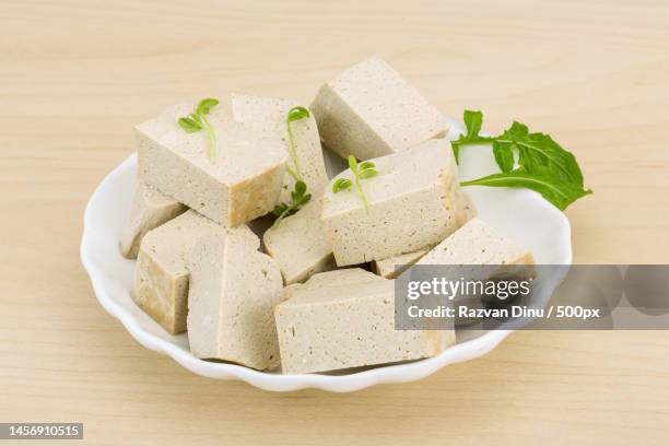 high angle view of food in plate on table,romania - tofoe stockfoto's en -beelden