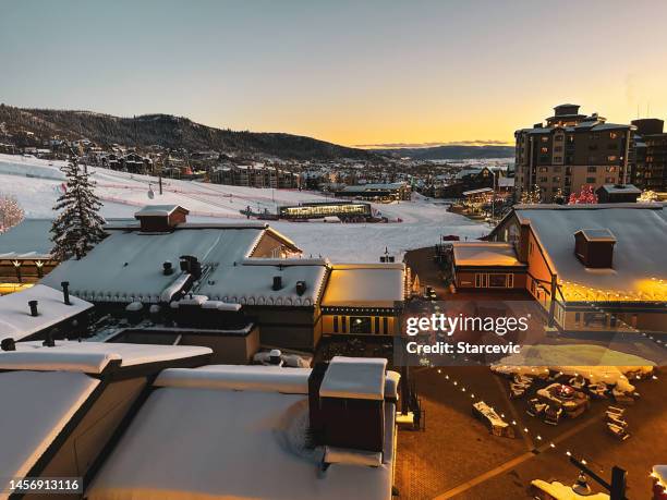 steamboat springs, colorado - steamboat springs colorado stockfoto's en -beelden