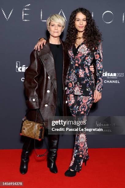 Marina Foïs and Julie Ledru attend the "Cesar - Revelations 2023" At Le Trianon on January 16, 2023 in Paris, France.