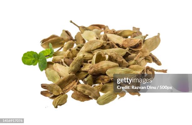 close-up of dried food against white background,romania - chai stockfoto's en -beelden