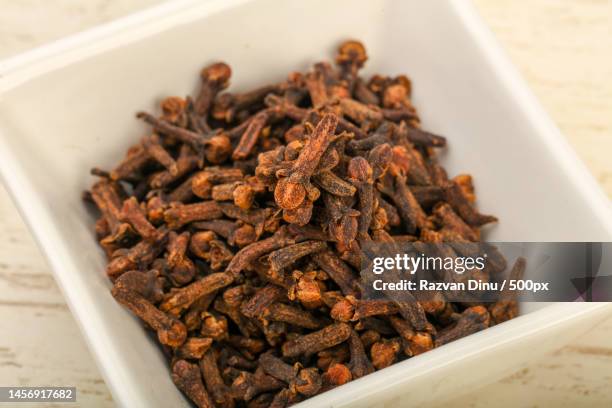 high angle view of food in bowl on table,romania - clove stock pictures, royalty-free photos & images