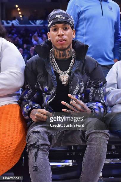 Choppa attends the game between the Memphis Grizzlies and the Phoenix Suns at FedExForum on January 16, 2023 in Memphis, Tennessee. NOTE TO USER:...
