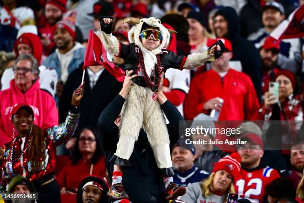 Fan looks on during the first half of a game between the Dallas Cowboys and Tampa Bay Buccaneers in the NFC Wild Card playoff game at Raymond James...