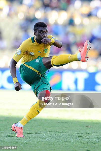 Katlego Mphela during the 2014 FIFA World Cup Qualifier match between South Africa and Ethiopia at Royal Bafokeng Stadium on June 03, 2012 in...