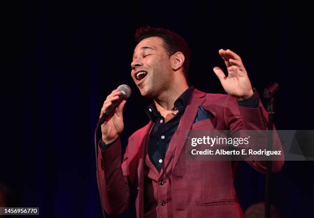 Corbin Bleu attends the PBS 2023 TCA Winter Press Tour at The Langham Huntington, Pasadena on January 16, 2023 in Pasadena, California.