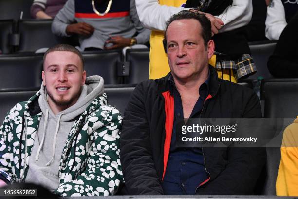 Vince Vaughn attends a basketball game between the Los Angeles Lakers and the Houston Rockets at Crypto.com Arena on January 16, 2023 in Los Angeles,...