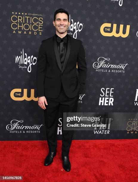 Tyler Hoechlin arrives at the 28th Annual Critics Choice Awards at Fairmont Century Plaza on January 15, 2023 in Los Angeles, California.