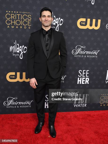 Tyler Hoechlin arrives at the 28th Annual Critics Choice Awards at Fairmont Century Plaza on January 15, 2023 in Los Angeles, California.