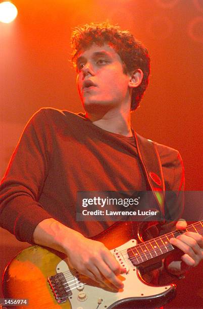Recording artist John Mayer performs at the 2002 Jammy Awards Presented by TDK on October 2, 2002 at the Roseland Ballroom in New York City.