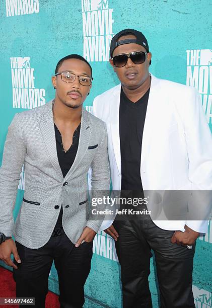 Lil Romeo and Master P arrive at the 2012 MTV Movie Awards held at Gibson Amphitheatre on June 3, 2012 in Universal City, California.