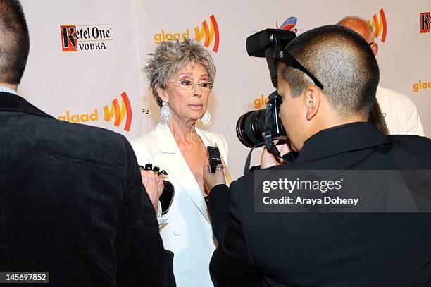 Rita Moreno arrives at the 23rd Annual GLAAD Media Awards at San Francisco Marriott Marquis on June 2, 2012 in San Francisco, California.