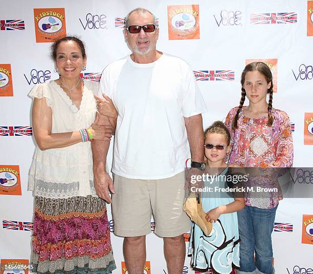 Actor Ed O' Neill and his family, wife Catherine Rusoff and daughters Claire O'Neill and Sophia O'Neill attend the Sixth Annual Kidstock Music And...