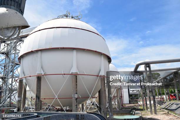 Sphere Tank Small Sphere Gas Tanks In Refiney Plant High-Res Stock Photo - Getty Images