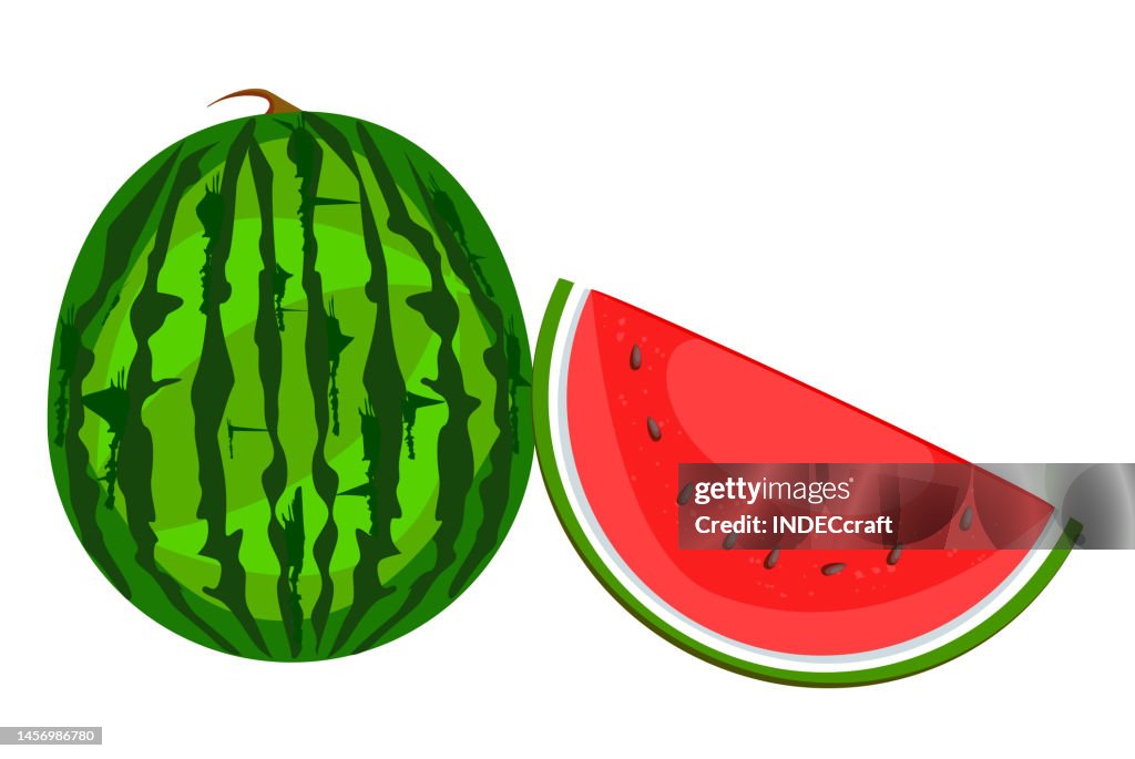 Watermelon with slice
