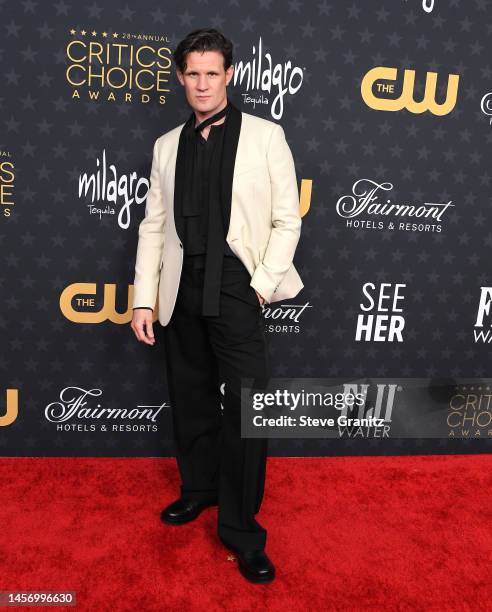 Matt Smith arrives at the 28th Annual Critics Choice Awards at Fairmont Century Plaza on January 15, 2023 in Los Angeles, California.