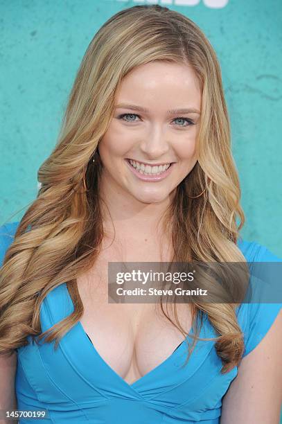 Actress Greer Grammer arrives at the 2012 MTV Movie Awards at Gibson Amphitheatre on June 3, 2012 in Universal City, California.