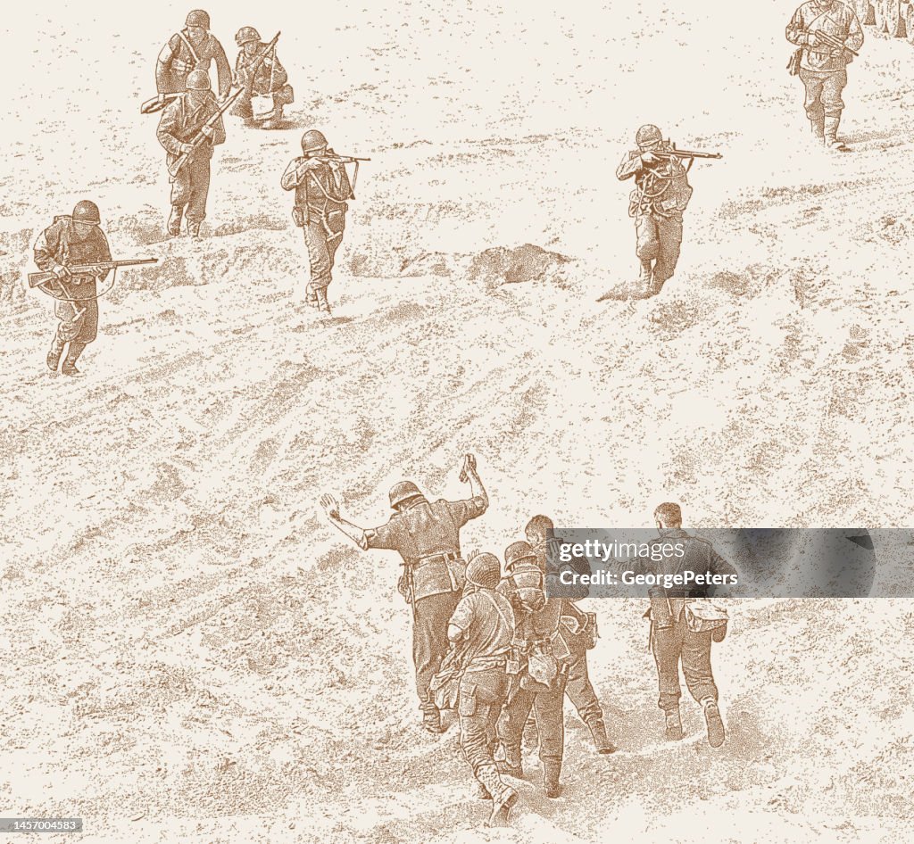 A Surrender Wwii German Soldiers Surrendering High-Res Vector Graphic - Getty Images
