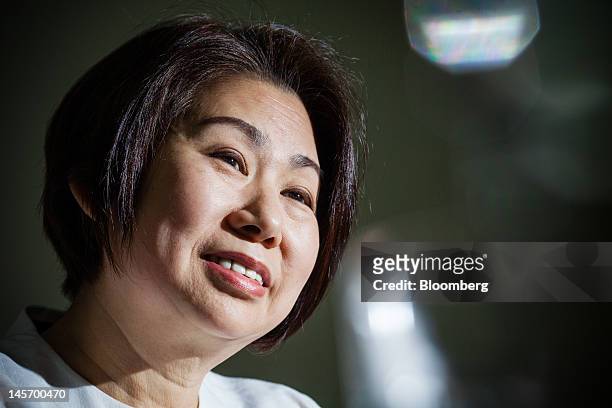 Teresita Sy-Coson, vice chairwoman of SM Investments Corp., reacts during an interview in Manila, the Philippines, on Monday, May 21, 2012. BDO...