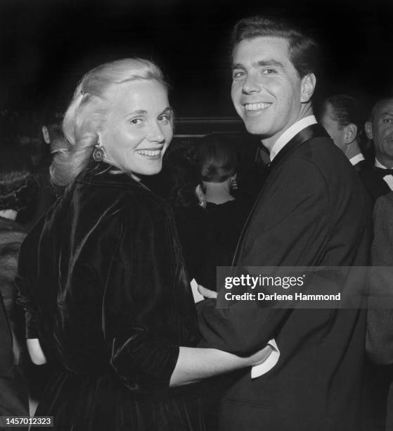 American actress Eva Marie Saint and her husband, American television director Jeffrey Hayden , attend the New York City premiere of 'The Teahouse of...