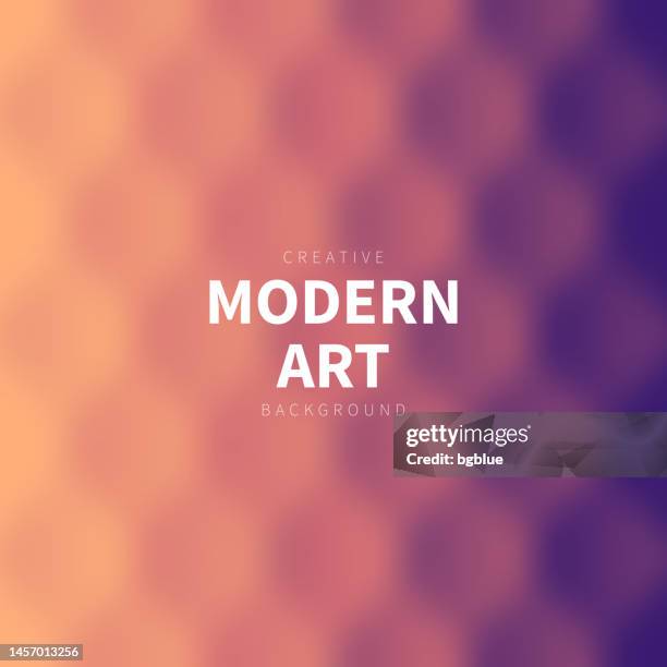 blurred abstract geometric background - trendy orange gradient - fish scale tile stock illustrations