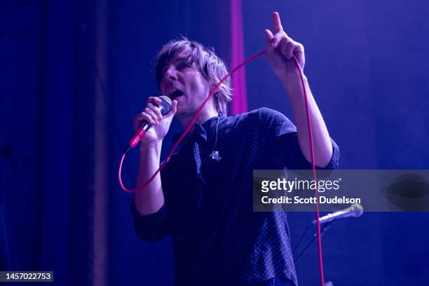 Singer Thomas Mars of the band Phoenix performs onstage at Ventura Theater on January 16, 2023 in Ventura, California.