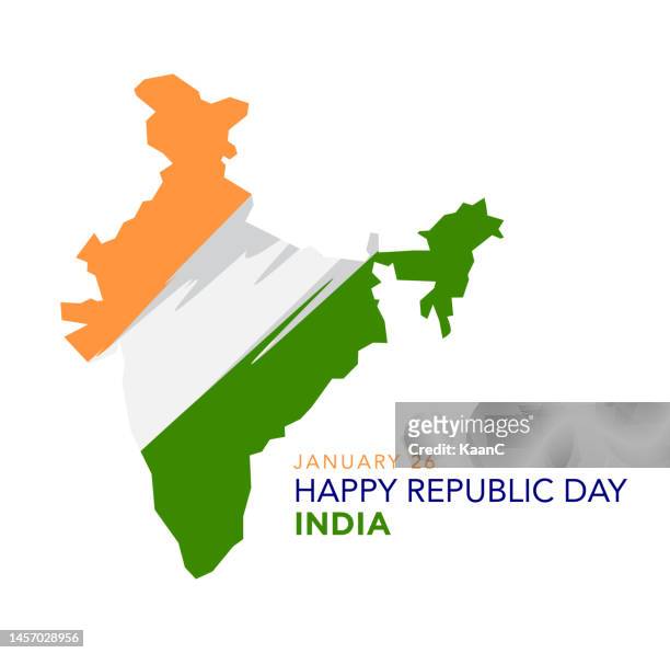 happy republic day india. 26 as india celebrates its republic day on the 26th of january. vector illustration. - 共和國紀念日 幅插畫檔、美工圖案、卡通及圖標