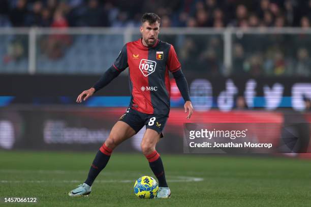 Kevin Strootman of Genoa CFC during the Serie B match between Genoa CFC and Venezia FC at Stadio Luigi Ferraris on January 16, 2023 in Genoa, Italy.