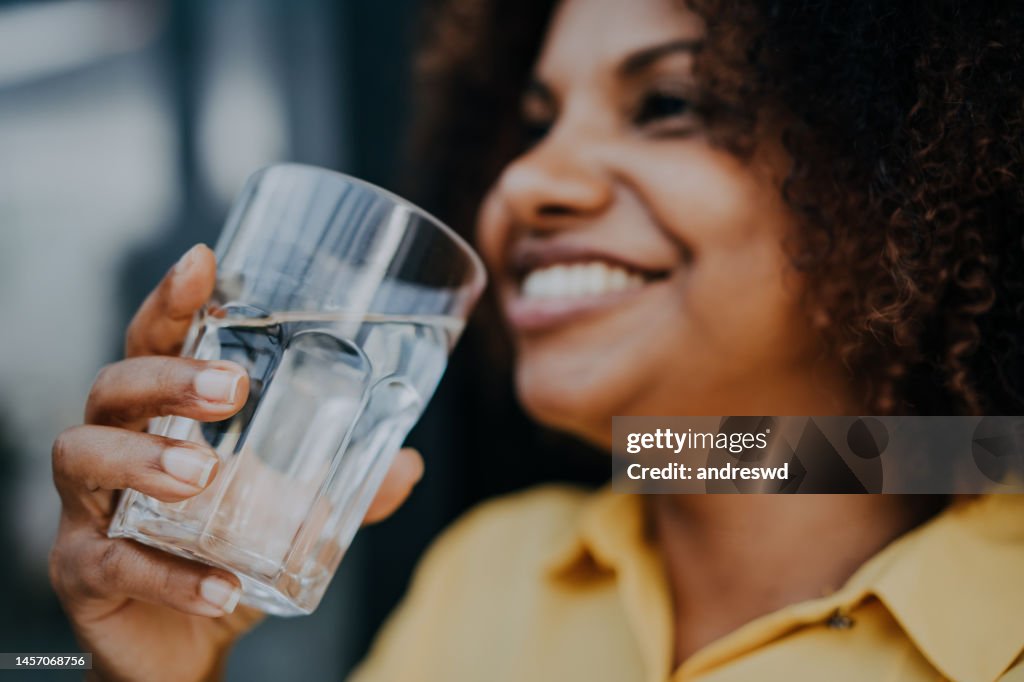 Woman drinking drinking water