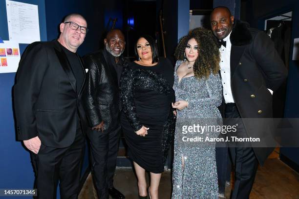 Eric Tomosunas, David Mann, Tamela Mann, Keke Wyatt and Keith Neal attend the TV One Urban One Honors at The Eastern on December 02, 2022 in Atlanta,...