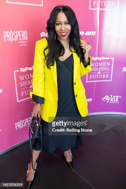 Tania Cascilla at Rolling Stone’s Women Shaping the Future event, the first event at EDGE and Peak in Hudson Yards, sponsored by CAN-AM, Splat Hair...
