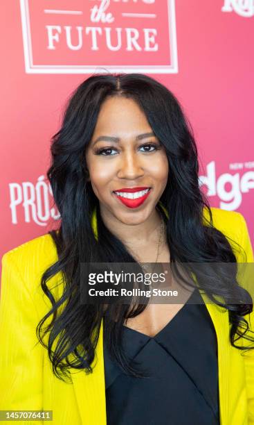 Tania Cascilla at Rolling Stone’s Women Shaping the Future event, the first event at EDGE and Peak in Hudson Yards, sponsored by CAN-AM, Splat Hair...
