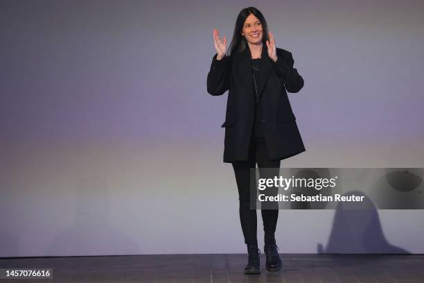 Designer Rebekka Ruétz walks the runway at the Rebekka Ruétz show during the W.E4. Fashion Day as part of Berlin Fashion Week AW23 at Bolle Festsaele...