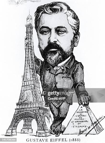 Undated picture of french engineer Gustave Eiffel's caricature. The ...