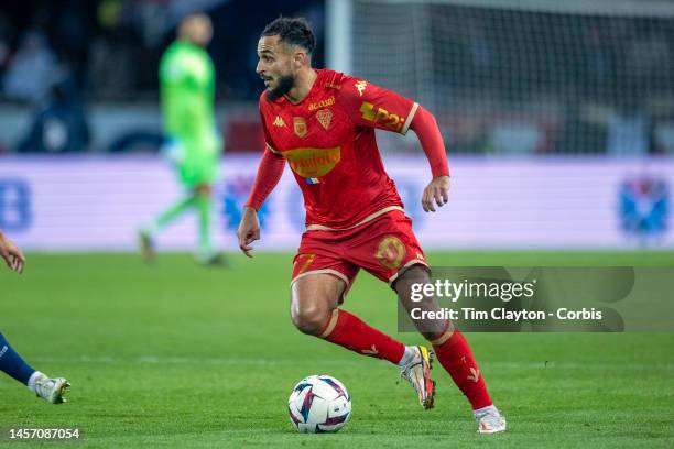 January 11: Sofiane Boufal of Angers in action during the Paris Saint-Germain V Angers, French Ligue 1 regular season match at Parc des Princes on...